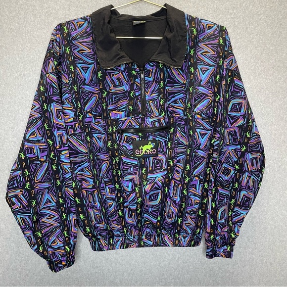 Gecko Hawaii Vintage Retro 80’s 90’s Throwback Windbreaker Rain Jacket Unisex - Picture 1 of 5